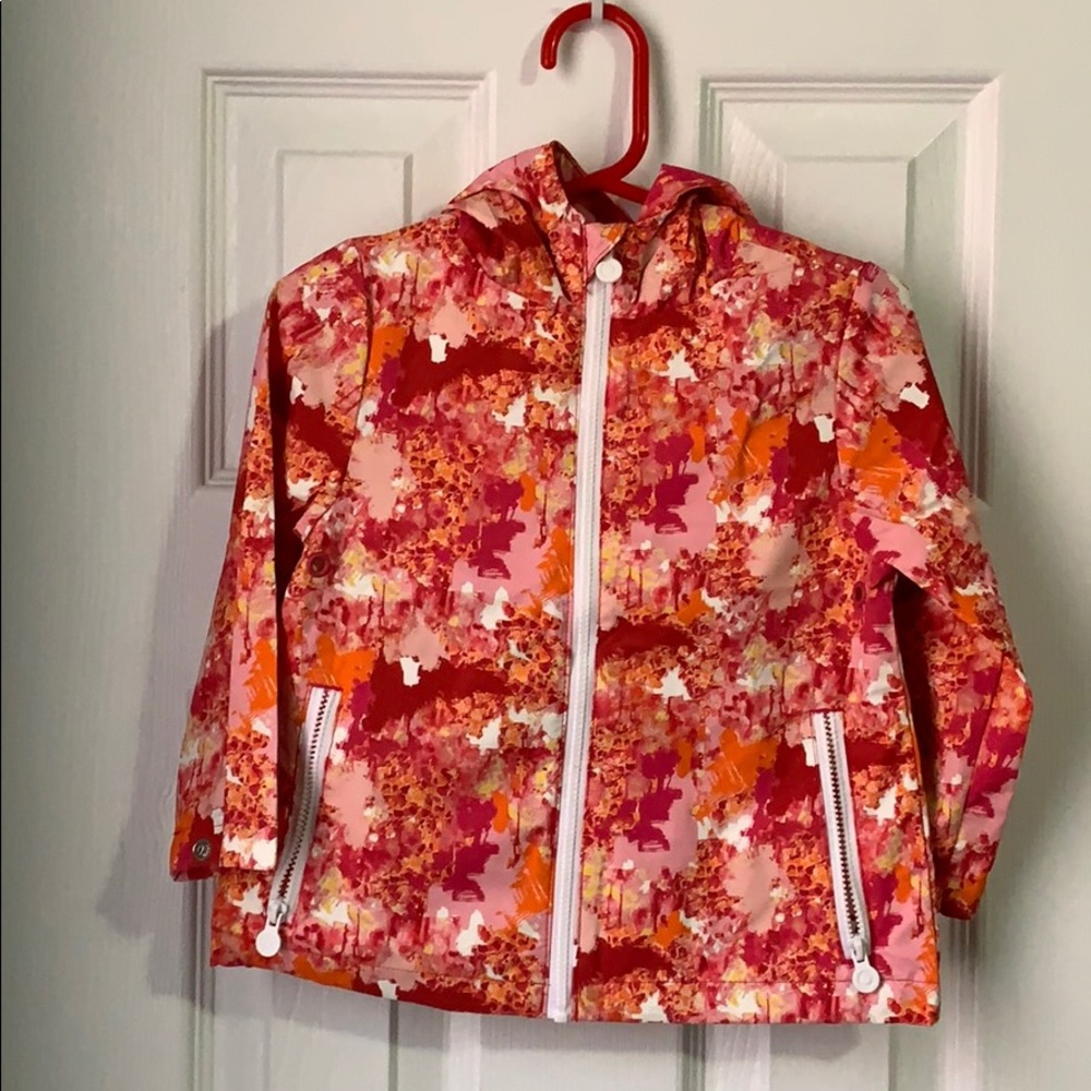 Dark pink , pink and orange hunter rain jacket